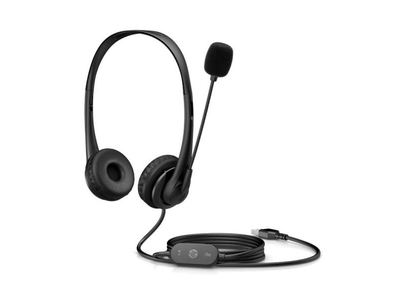 Auriculares HP G2 Stereo / con Micrófono/ USB/ Negros