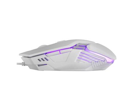 Ratón Gaming Mars Gaming MM024/ Hasta 4000 DPI/ Blanco