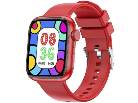 Smartwatch Forever IGo Watch 3 JW-500/ Notificaciones/ Frecuencia Cardíaca/ Rojo