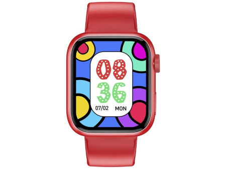 Smartwatch Forever IGo Watch 3 JW-500/ Notificaciones/ Frecuencia Cardíaca/ Rojo