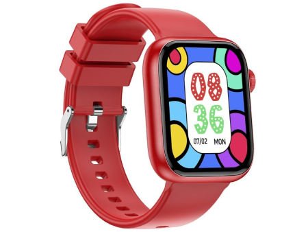 Smartwatch Forever IGo Watch 3 JW-500/ Notificaciones/ Frecuencia Cardíaca/ Rojo