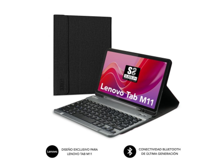 Funda con Teclado Subblim Keytab Pro Bluetooth para Lenovo Tab M11 de 11'/ Negra