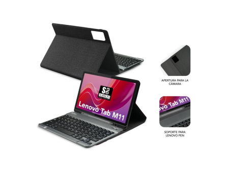 Funda con Teclado Subblim Keytab Pro Bluetooth para Lenovo Tab M11 de 11'/ Negra