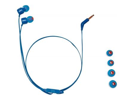 Auriculares Intrauditivos JBL Tune 110/ con Micrófono/ Jack 3.5/ Azules