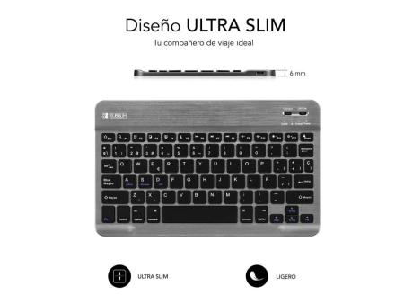 Teclado Compacto Inalámbrico por Bluetooth Subblim Smart/ Gris