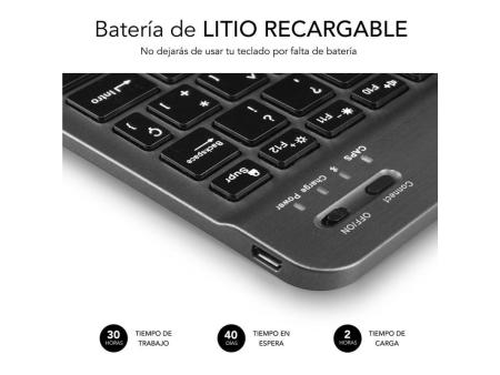 Teclado Compacto Inalámbrico por Bluetooth Subblim Smart/ Gris