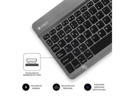 Teclado Compacto Inalámbrico por Bluetooth Subblim Smart/ Gris