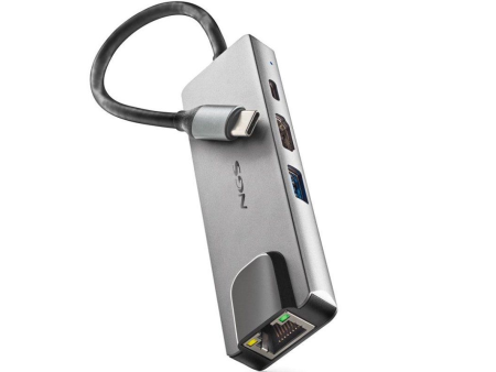 Docking USB Tipo-C NGS WonderDock Supra/ 1xUSB/ 1xUSB Tipo-C DP/ 1xHDMI/ 1xRJ45