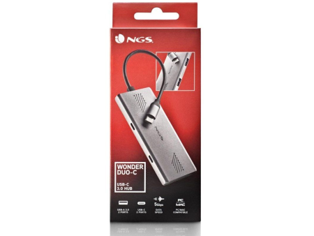 Hub USB Tipo-C NGS WonderDuo-C / 2xUSB/ 2xUSB Tipo-C