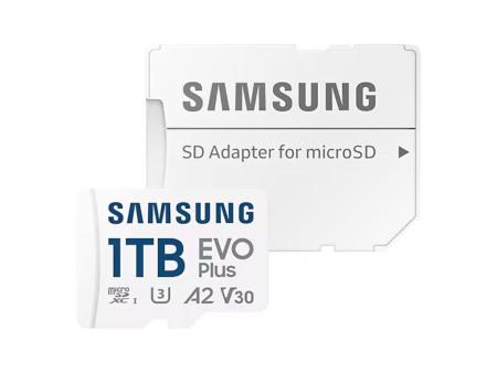 Tarjeta de Memoria Samsung EVO Plus 2024 1TB microSD XC con Adaptador/ Clase 10/ 160MBs