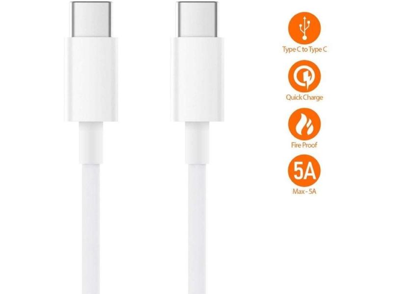 Cable USB 2.0 Tipo C Xiaomi SJV4108GL/ USB Tipo-C Macho - USB Tipo-C Macho/ 1.5m/ Blanco