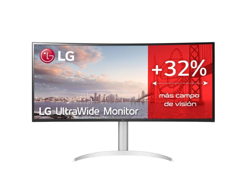 Monitor Profesional Ultrapanorámico LG UltraWide 34WQ650-W 34'/ WFHD/ Multimedia/ Regulable en Altura/ Plata y Blanco