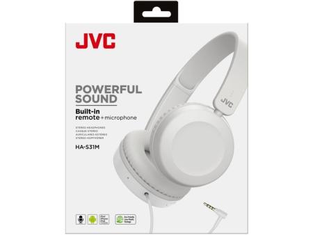 Auriculares JVC HA-S31M/ con Micrófono/ Jack 3.5/ Blancos