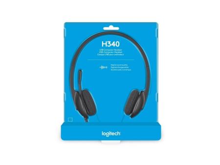 Auriculares Logitech H340/ con Micrófono/ USB/ Negros