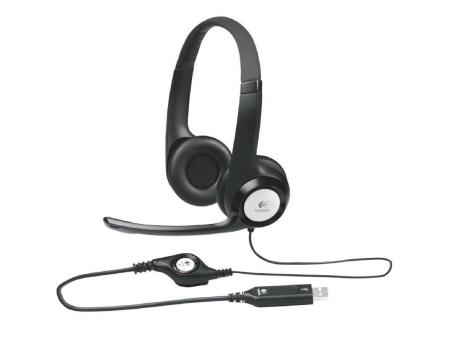 Auriculares Logitech H390/ con Micrófono/ USB/ Negros