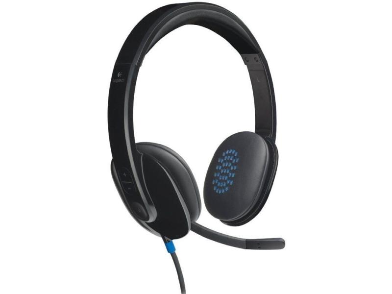 Auriculares Logitech H540/ con Micrófono/ USB/ Negros