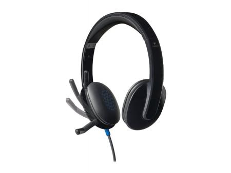 Auriculares Logitech H540/ con Micrófono/ USB/ Negros