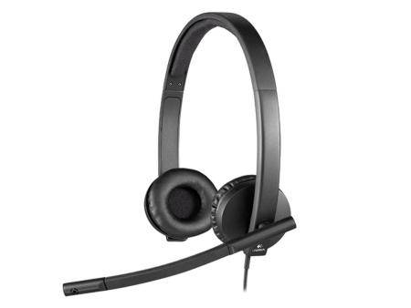 Auriculares Logitech H570E/ con Micrófono/ USB/ Negros