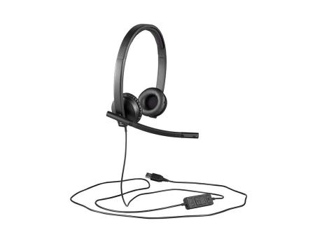 Auriculares Logitech H570E/ con Micrófono/ USB/ Negros