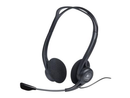 Auriculares Logitech Headset PC 960/ con Micrófono/ USB/ Negros