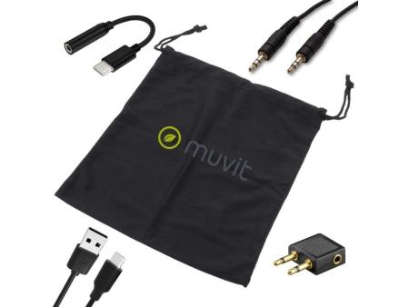 Auriculares Inalámbricos Muvit MCHPH0011/ con Micrófono/ Bluetooth/ Negros