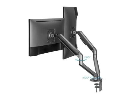 Soporte para 2 Monitores TooQ DB4132TNR-G/ hasta 9kg