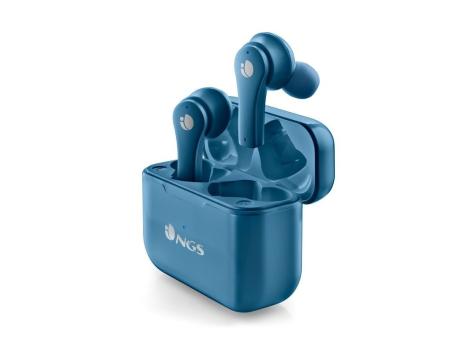 Auriculares Bluetooth NGS Ártica Bloom con estuche de carga/ Autonomía 6h/ Azules