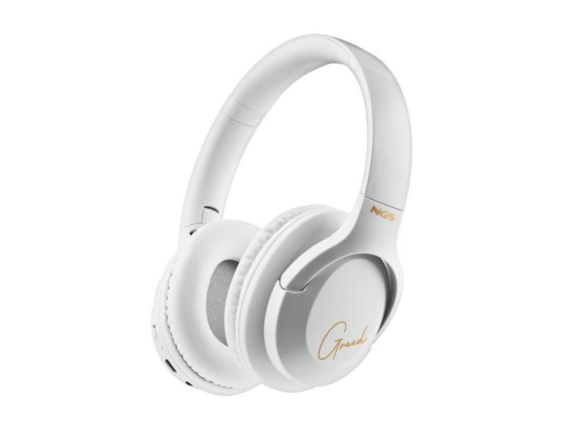 Auriculares Inalámbricos NGS Artica Greed/ con Micrófono/ Bluetooth/ Blanco