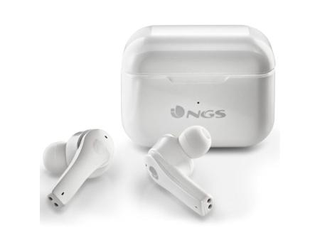 Auriculares Bluetooth NGS Ártica Bloom con estuche de carga/ Autonomía 6h/ Blancos