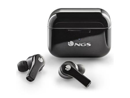 Auriculares Bluetooth NGS Ártica Bloom con estuche de carga/ Autonomía 6h/ Negros