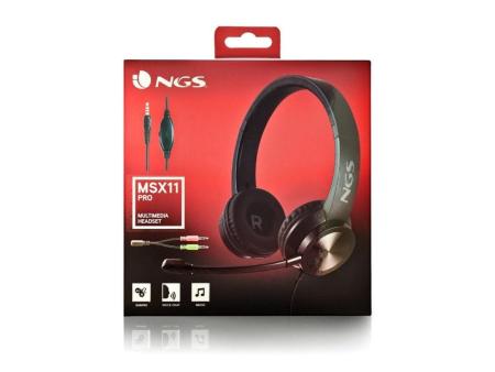 Auriculares NGS MSX 11 Pro/ con Micrófono/ Jack 3.5/ Negros