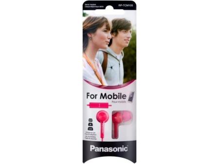 Auriculares Intrauditivos Panasonic RP-TCM105/ con Micrófono/ Jack 3.5/ Rosas