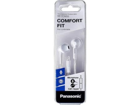 Auriculares Intrauditivos Panasonic RP-TCM55/ con Micrófono/ Jack 3.5/ Blancos