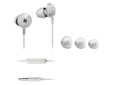 Auriculares Intrauditivos Philips SHE4305WT/ con Micrófono/ Jack 3.5/ Blancos