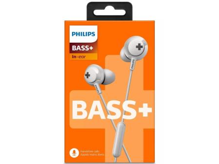 Auriculares Intrauditivos Philips SHE4305WT/ con Micrófono/ Jack 3.5/ Blancos