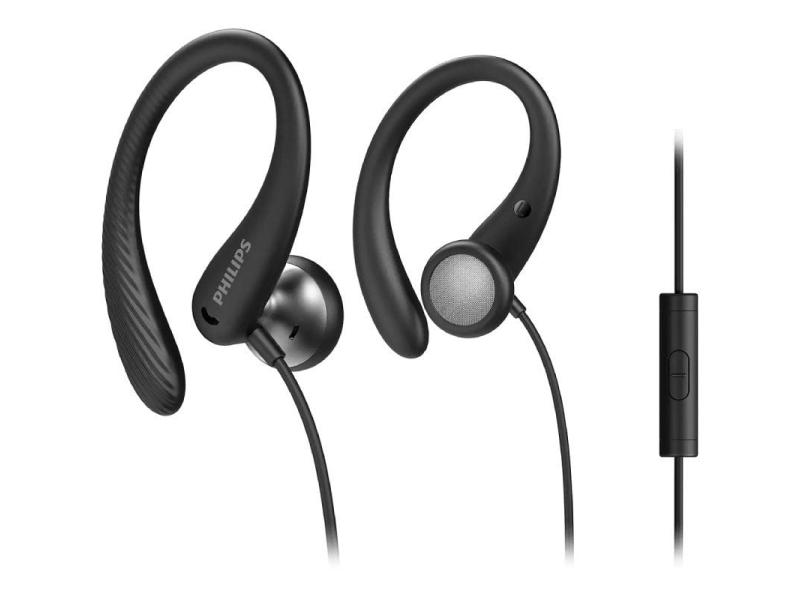 Auriculares Deportivos Philips TAA1105BK/ con Micrófono/ Jack 3.5/ Negros