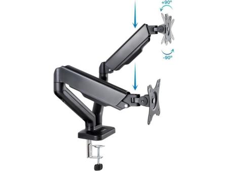 Soporte para 2 Monitores TooQ DB5132TNR-B/ hasta 9kg