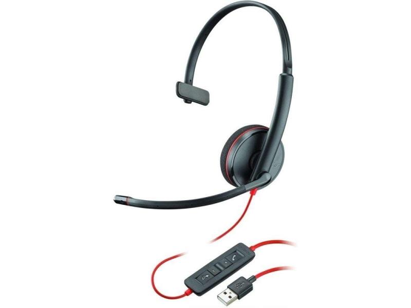 Auriculares Plantronics Blackwire C3210/ con Micrófono/ USB/ Negros