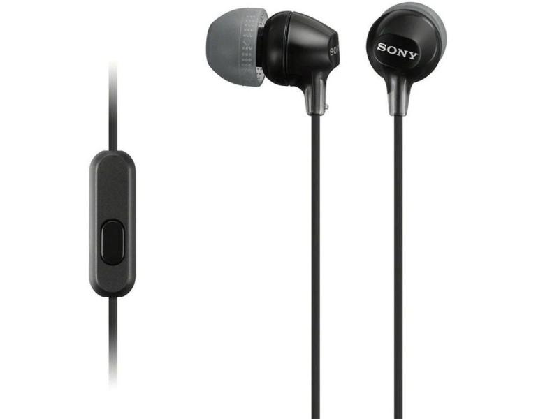 Auriculares Intrauditivos Sony MDR-EX15AP/ con Micrófono/ Jack 3.5/ Negros