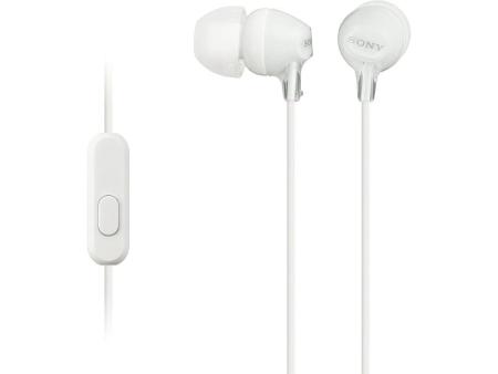 Auriculares Intrauditivos Sony MDR-EX15AP/ con Micrófono/ Jack 3.5/ Blancos