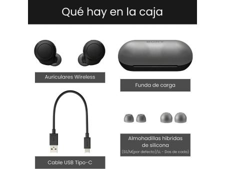 Auriculares Bluetooth Sony WF-C500 con estuche de carga/ Autonomía 5h/ Negros