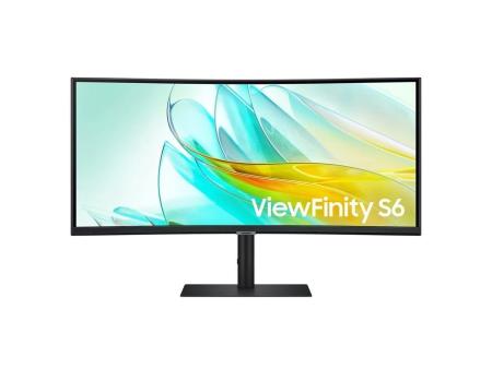 Monitor Profesional Ultraparonámico Curvo Samsung ViewFinity S6 S34C652UAU 34'/ UWQHD/ Multimedia/ Negro