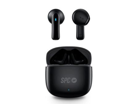 Auriculares Bluetooth SPC Zion 2 Play con estuche de carga/ Autonomía 7h/ Stick Corto 30mm/ Negros