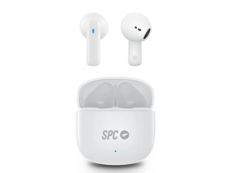 Auriculares Bluetooth SPC Zion 2 Play con estuche de carga/ Autonomía 7h/ Stick Corto 30mm/ Blancos