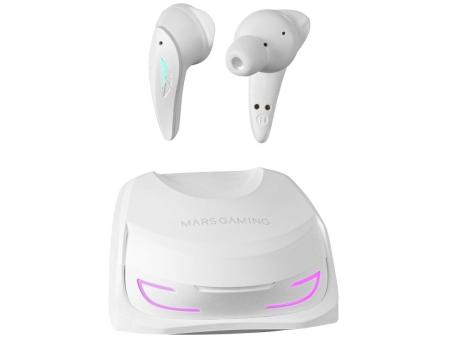 Auriculares Bluetooth Mars Gaming MHI-Ultra con estuche de carga/ Autonomía 7-8h/ Blancos