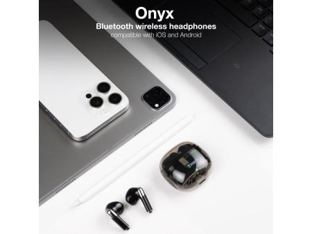 Auriculares Bluetooth TooQ Onyx TQBWH-0054B con estuche de carga/ Autonomía 4h/ Negros