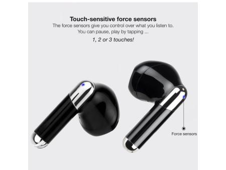 Auriculares Bluetooth TooQ Onyx TQBWH-0054B con estuche de carga/ Autonomía 4h/ Negros