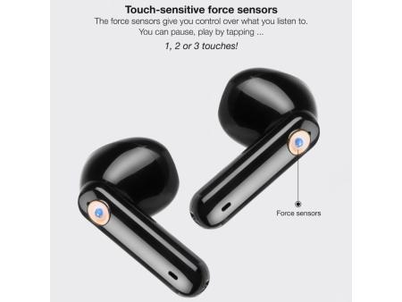 Auriculares Bluetooth TooQ Snail TQBWH-0060G con estuche de carga/ Autonomía 4h/ Grises y Negros