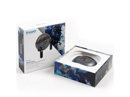 Auriculares Bluetooth TooQ Snail TQBWH-0060G con estuche de carga/ Autonomía 4h/ Grises y Negros