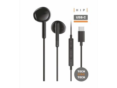 Auriculares Intrauditivos Tech One Tech earTECH TEC1302/ con Micrófono/ USB Tipo-C/ Negros